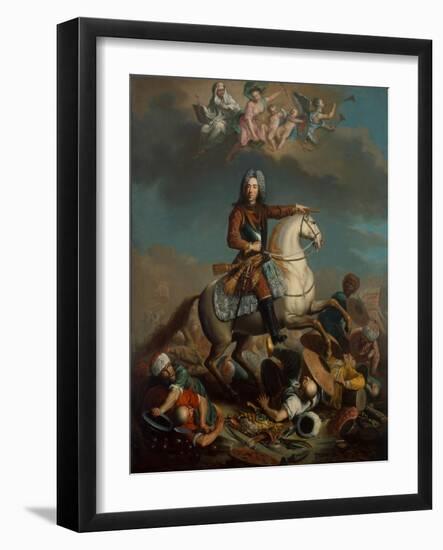 Prince Eugene of Savoy as the Conqueror of the Turks, C.1701-50-German School-Framed Giclee Print