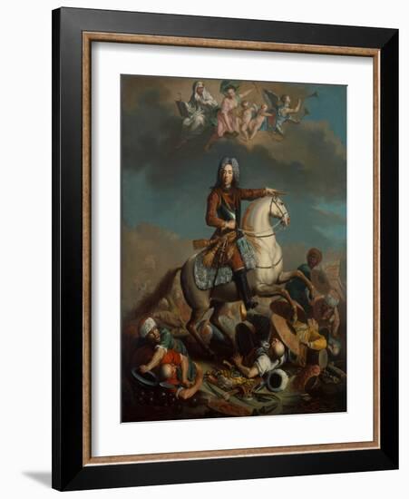 Prince Eugene of Savoy as the Conqueror of the Turks, C.1701-50-German School-Framed Giclee Print