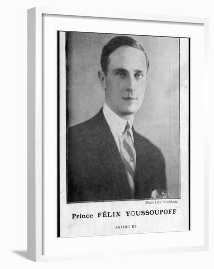 Prince Felix Youssoupoff Russian Aristocrat Who Killed Rasputin in 1916-Hay Wrightson-Framed Photographic Print