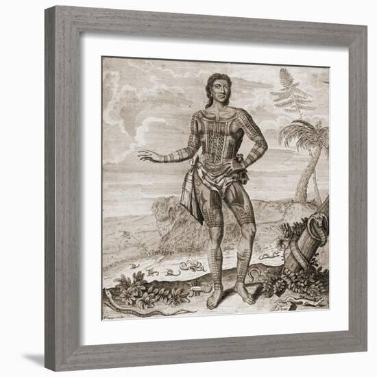 Prince Giolo from the Philippines, 1691-null-Framed Giclee Print