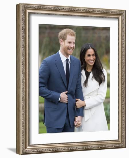 Prince Harry and Fiance Meghan Markle Announce their Engagement-Associated Newspapers-Framed Photo