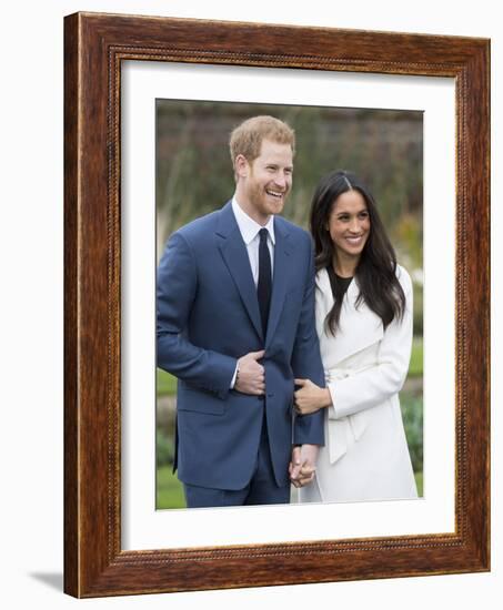 Prince Harry and Fiance Meghan Markle Announce their Engagement-Associated Newspapers-Framed Photo