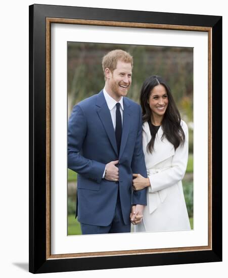 Prince Harry and Fiance Meghan Markle Announce their Engagement-Associated Newspapers-Framed Photo