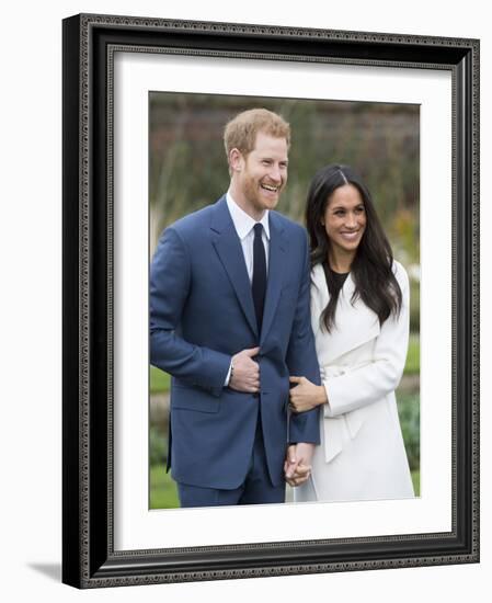 Prince Harry and Fiance Meghan Markle Announce their Engagement-Associated Newspapers-Framed Photo