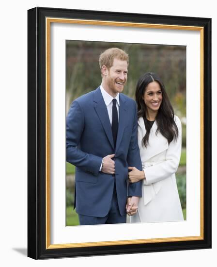 Prince Harry and Fiance Meghan Markle Announce their Engagement-Associated Newspapers-Framed Photo