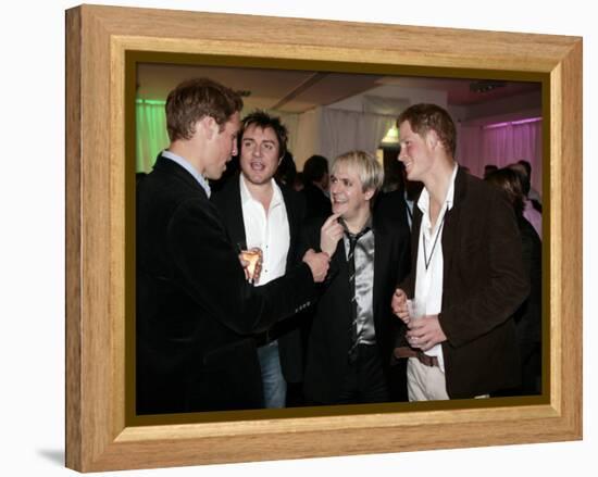 Prince Harry and Prince William with 80s pop band Duran Duran-null-Framed Premier Image Canvas