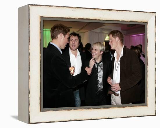 Prince Harry and Prince William with 80s pop band Duran Duran-null-Framed Premier Image Canvas