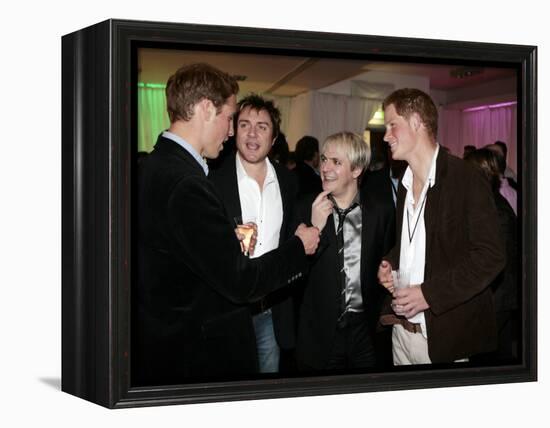 Prince Harry and Prince William with 80s pop band Duran Duran-null-Framed Premier Image Canvas