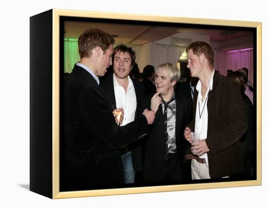 Prince Harry and Prince William with 80s pop band Duran Duran-null-Framed Premier Image Canvas