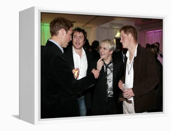 Prince Harry and Prince William with 80s pop band Duran Duran-null-Framed Premier Image Canvas