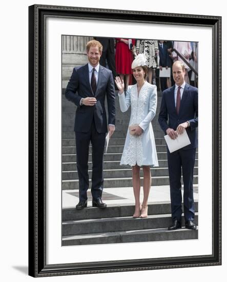 Prince Harry, Catherine, Duchess of Cambridge and Prince William-Associated Newspapers-Framed Photo