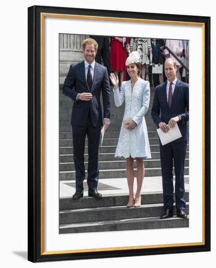 Prince Harry, Catherine, Duchess of Cambridge and Prince William-Associated Newspapers-Framed Photo