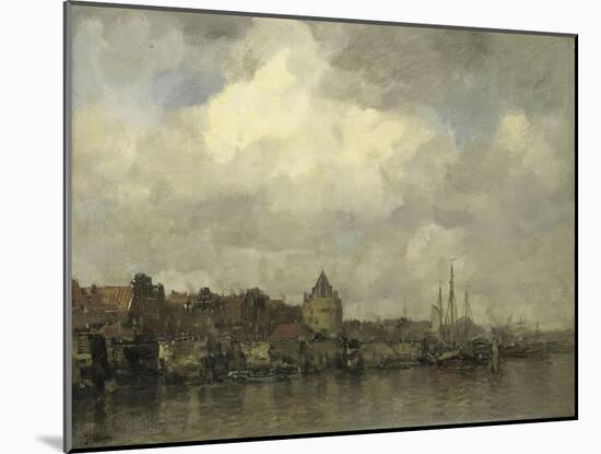 Prince Henry Quay with the Schreierstoren on the Outside Amsterdam-Jacob Maris-Mounted Art Print