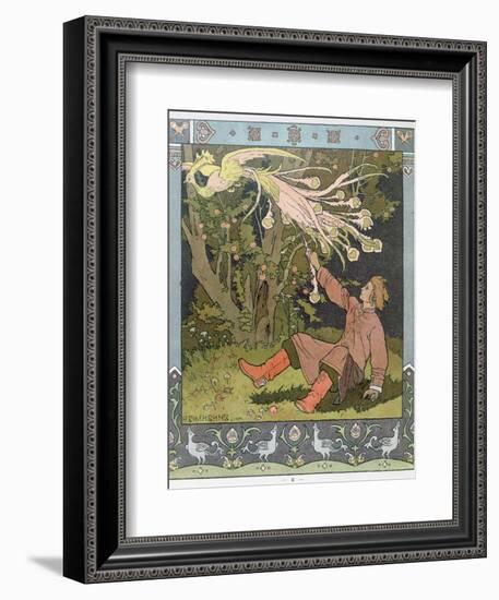 Prince Ivan and the Firebird, illustration for Russian Fairy Story, 'The Firebird'-Ivan Bilibin-Framed Giclee Print