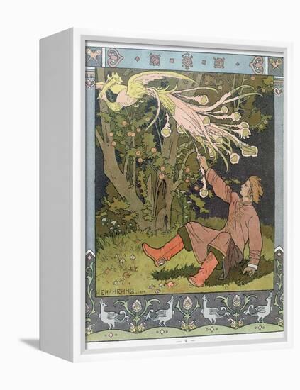 Prince Ivan and the Firebird, illustration for Russian Fairy Story, 'The Firebird'-Ivan Bilibin-Framed Premier Image Canvas