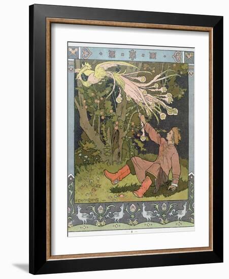 Prince Ivan and the Firebird, illustration for Russian Fairy Story, 'The Firebird'-Ivan Bilibin-Framed Giclee Print