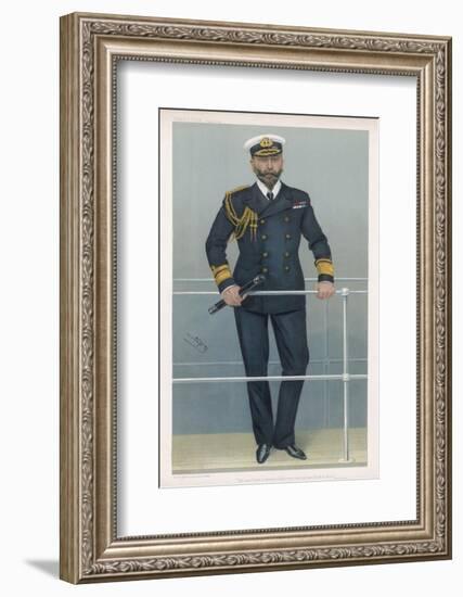 Prince Louis Alexander of Battenberg in Naval Dress-Spy (Leslie M. Ward)-Framed Photographic Print