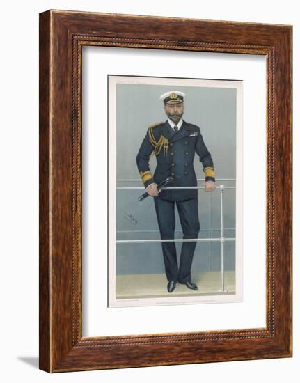 Prince Louis Alexander of Battenberg in Naval Dress-Spy (Leslie M. Ward)-Framed Photographic Print