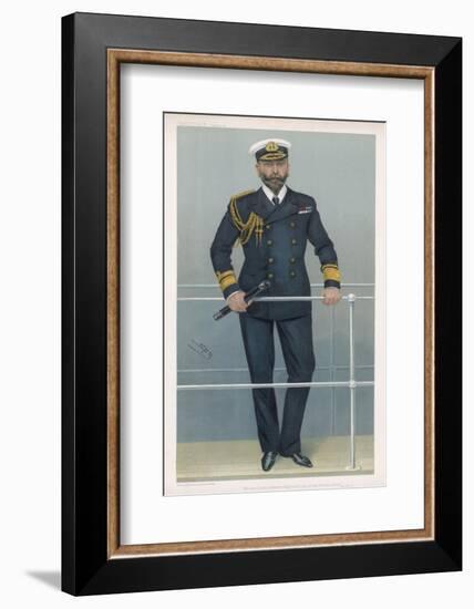 Prince Louis Alexander of Battenberg in Naval Dress-Spy (Leslie M. Ward)-Framed Photographic Print