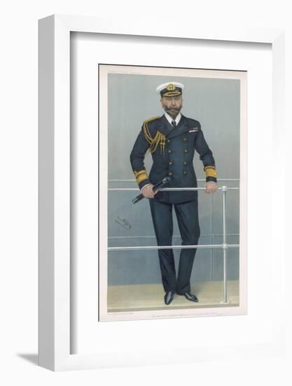 Prince Louis Alexander of Battenberg in Naval Dress-Spy (Leslie M. Ward)-Framed Photographic Print