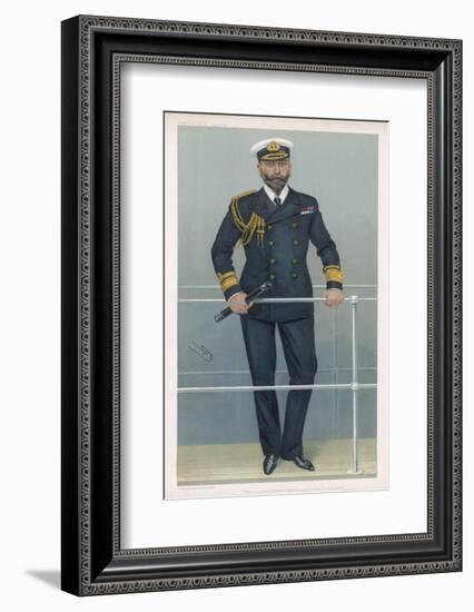 Prince Louis Alexander of Battenberg in Naval Dress-Spy (Leslie M. Ward)-Framed Photographic Print