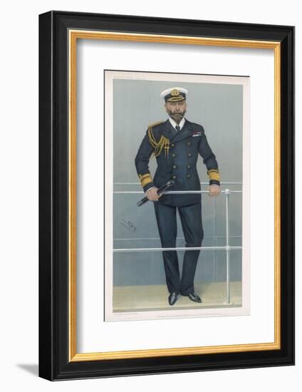 Prince Louis Alexander of Battenberg in Naval Dress-Spy (Leslie M. Ward)-Framed Photographic Print