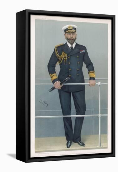 Prince Louis Alexander of Battenberg in Naval Dress-Spy (Leslie M. Ward)-Framed Premier Image Canvas
