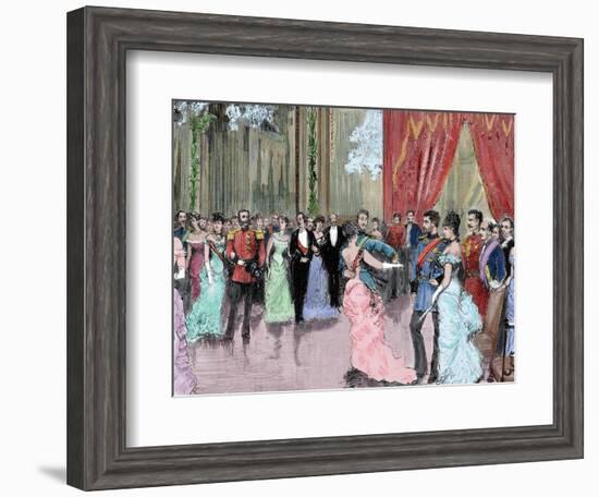 Prince Ludwig Ferdinand of Bavaria (1859-1949) and Infanta Maria Da Paz of Spain (1862-1946). Dance-null-Framed Giclee Print