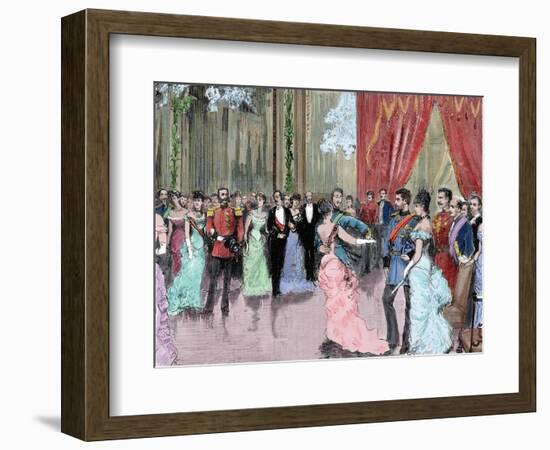 Prince Ludwig Ferdinand of Bavaria (1859-1949) and Infanta Maria Da Paz of Spain (1862-1946). Dance--Framed Giclee Print