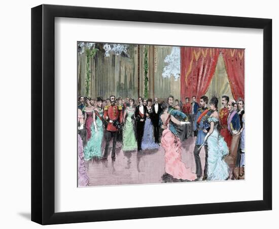 Prince Ludwig Ferdinand of Bavaria (1859-1949) and Infanta Maria Da Paz of Spain (1862-1946). Dance--Framed Giclee Print