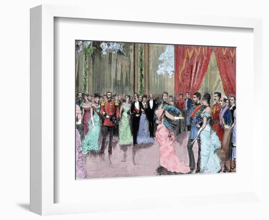 Prince Ludwig Ferdinand of Bavaria (1859-1949) and Infanta Maria Da Paz of Spain (1862-1946). Dance-null-Framed Giclee Print