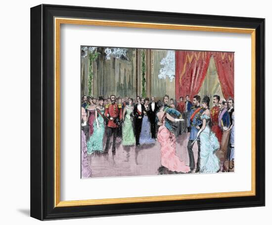 Prince Ludwig Ferdinand of Bavaria (1859-1949) and Infanta Maria Da Paz of Spain (1862-1946). Dance-null-Framed Giclee Print