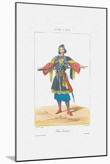 Prince of Imereti (From: Scenes, Paysages, Meurs Et Costumes Du Caucas), 1840-Grigori Grigorievich Gagarin-Mounted Giclee Print