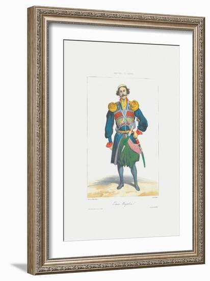 Prince of Megrelia (From: Scenes, Paysages, Meurs Et Costumes Du Caucas), 1840-Grigori Grigorievich Gagarin-Framed Giclee Print