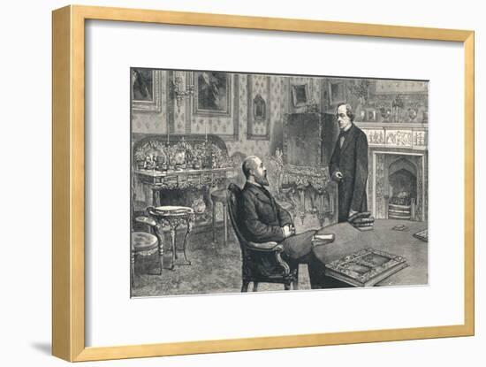 Prince of Wales Visiting Lord Beaconsfield at Hughenden Manor, 1896-null-Framed Giclee Print