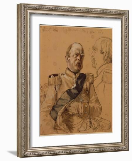 Prince Otto Von Bismarck, 1865-Adolph von Menzel-Framed Giclee Print