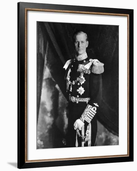 Prince Philip, Duke of Edinburgh, Earl of Merioneth and Baron Greenwich, Married to the Queen-Cecil Beaton-Framed Photographic Print