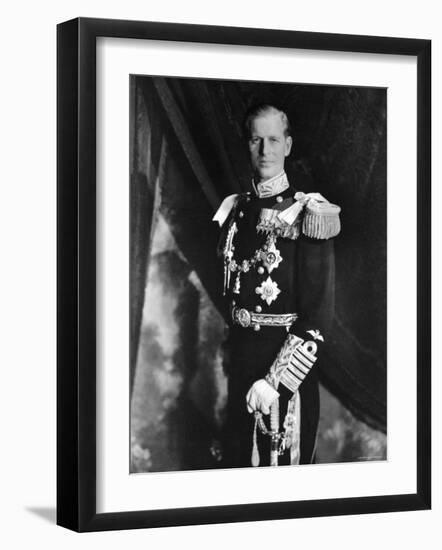 Prince Philip, Duke of Edinburgh, Earl of Merioneth and Baron Greenwich, Married to the Queen-Cecil Beaton-Framed Photographic Print