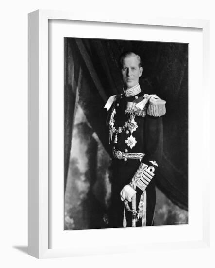 Prince Philip, Duke of Edinburgh, Earl of Merioneth and Baron Greenwich, Married to the Queen-Cecil Beaton-Framed Photographic Print