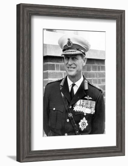 Prince Philip in the uniform of the Royal Marines-Associated Newspapers-Framed Photo