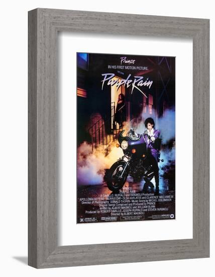 PRINCE. "PURPLE RAIN" [1984], directed by ALBERT MAGNOLI.-null-Framed Photographic Print