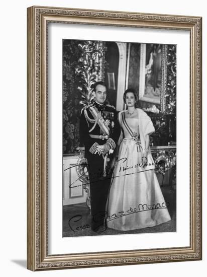 Prince Rainier III and Princess Grace of Monaco, 20th Century-null-Framed Photographic Print