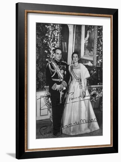 Prince Rainier III and Princess Grace of Monaco, 20th Century-null-Framed Photographic Print