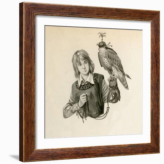 Prince Richard, the Future Richard the Lionheart, with a Hawk-Peter Jackson-Framed Giclee Print