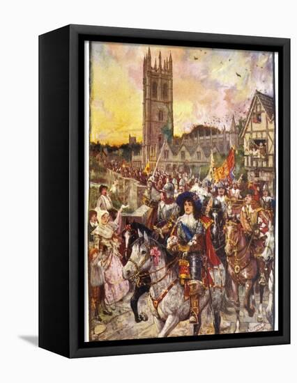 Prince Rupert and His Troops March Confidently Through Oxford-Henry Justice Ford-Framed Premier Image Canvas
