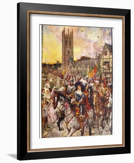 Prince Rupert and His Troops March Confidently Through Oxford-Henry Justice Ford-Framed Photographic Print