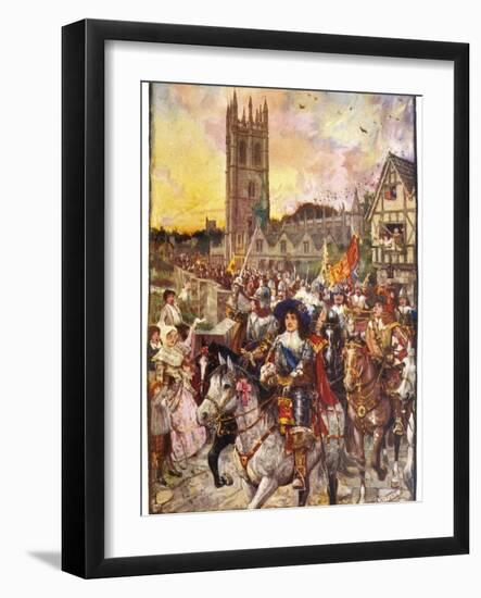 Prince Rupert and His Troops March Confidently Through Oxford-Henry Justice Ford-Framed Photographic Print