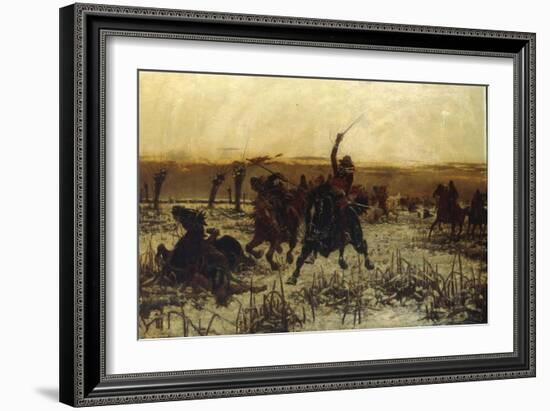 Prince Rupert, his Last Charge at Edgehill-Stanley Berkeley-Framed Giclee Print