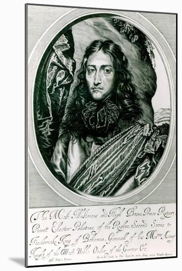 Prince Rupert of the Rhine Engraved by William Faithorne-William Dobson-Mounted Giclee Print