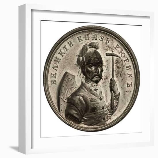 Prince Rurik, Founder of Kievan Rus (From the Historical Medal Serie), 18th Century-Georg Christian Waechter-Framed Photographic Print